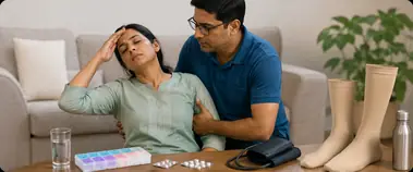 Doctor reviewing a patient's current BP medicine list