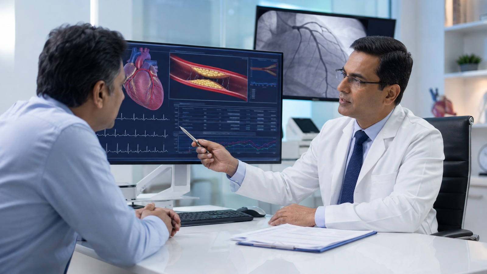 ECG and cardiac monitoring for coronary artery disease evaluation at Gokul Heart & Cholesterol Clinic, KPHB