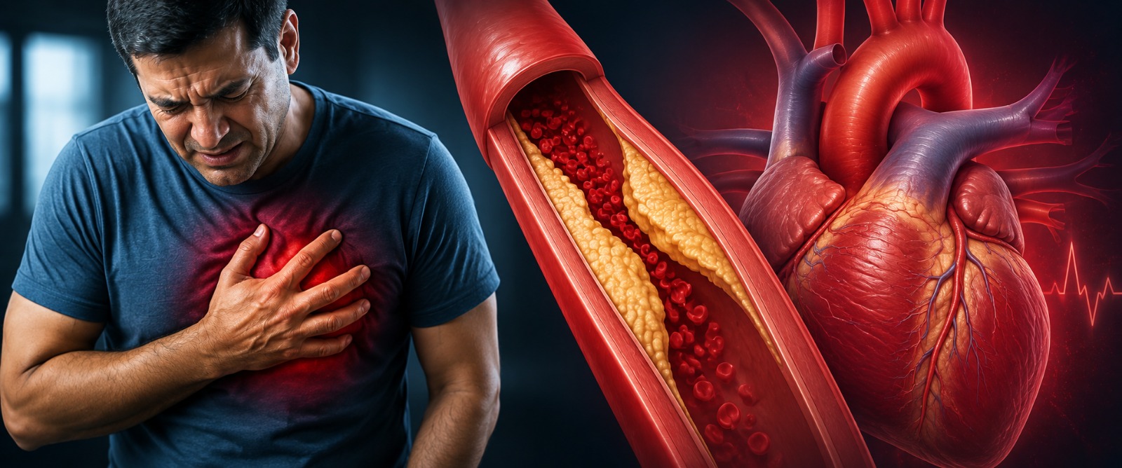 Illustration of an irregular, racing heartbeat