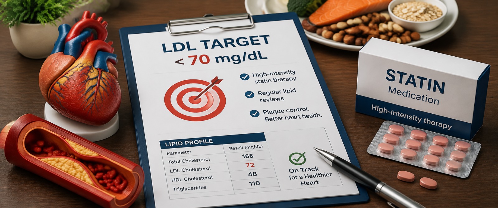 Statin therapy and LDL targets for plaque control