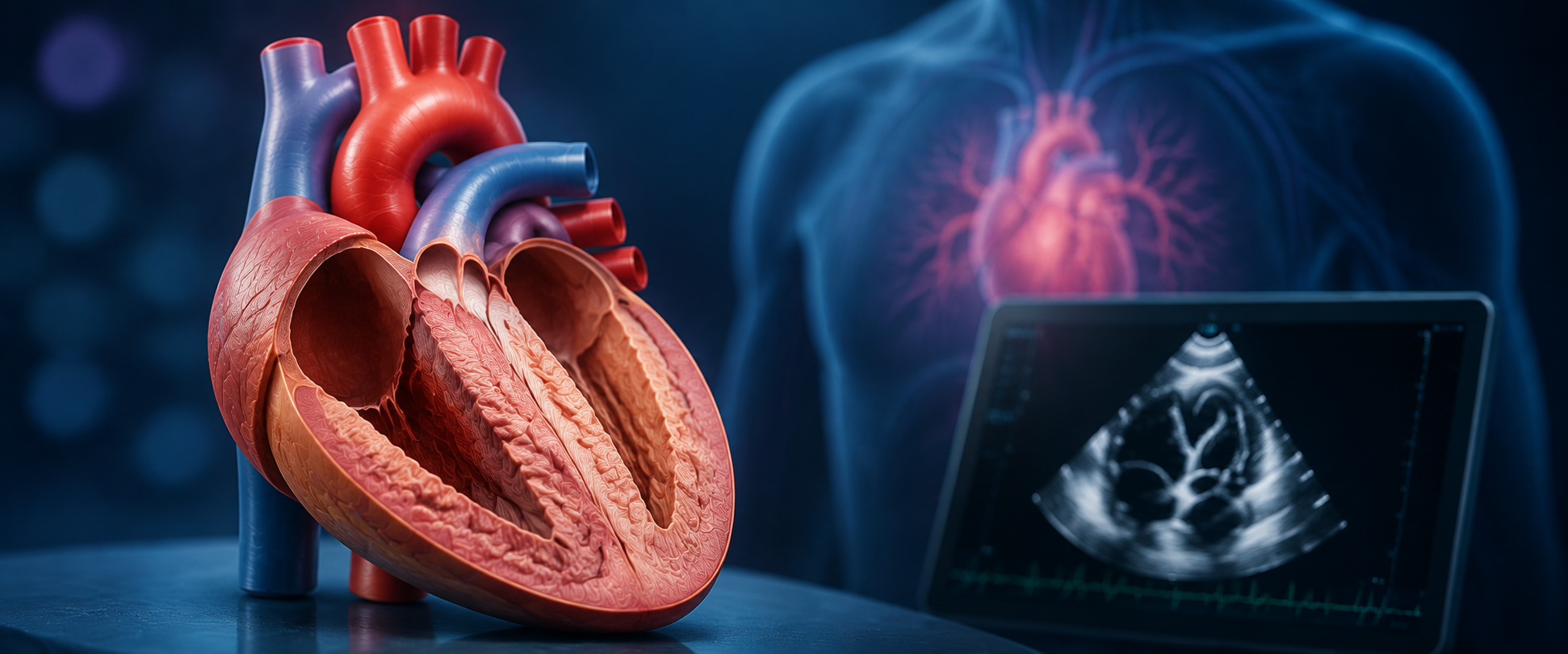 Illustration of an irregular, racing heartbeat