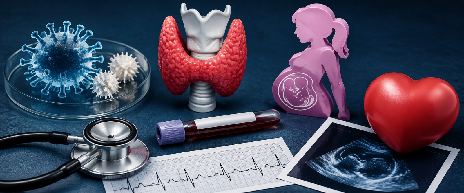 Illustration of an irregular, racing heartbeat
