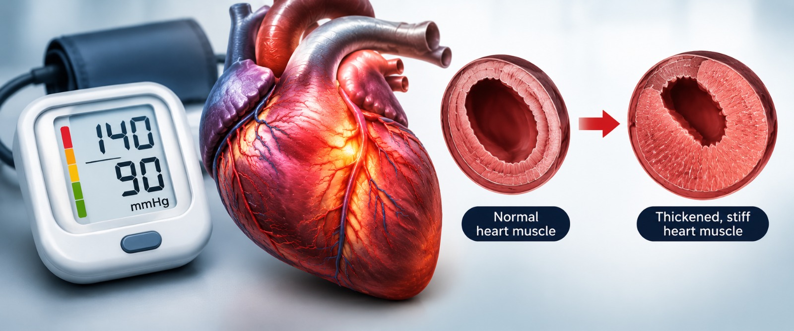 Illustration of an irregular, racing heartbeat