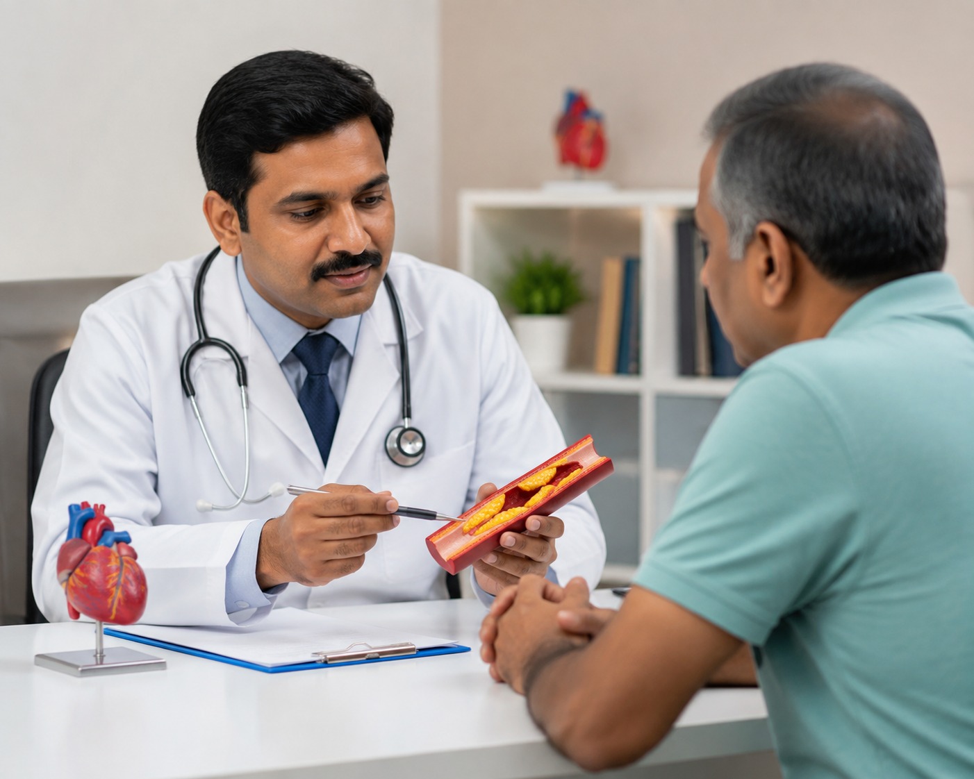 Blood sample tube for a lipid profile test at Gokul Heart & Cholesterol Clinic, KPHB