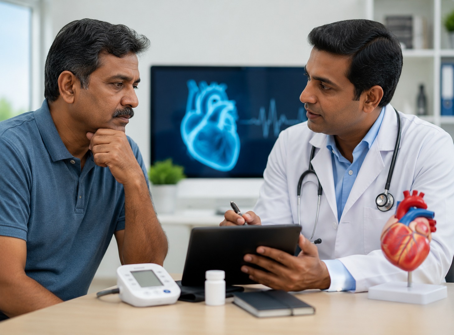 BP cuff reading and hidden-cause evaluation for resistant hypertension at Gokul Heart & Cholesterol Clinic, KPHB Colony, Kukatpally
