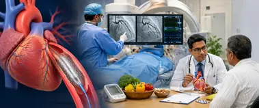 Cath lab team performing an angiogram procedure