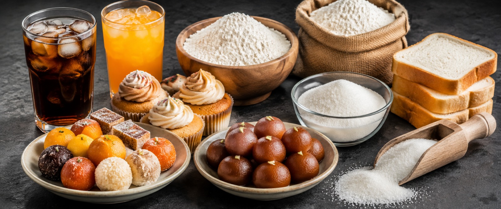 Sugary drinks and refined flour that raise triglycerides